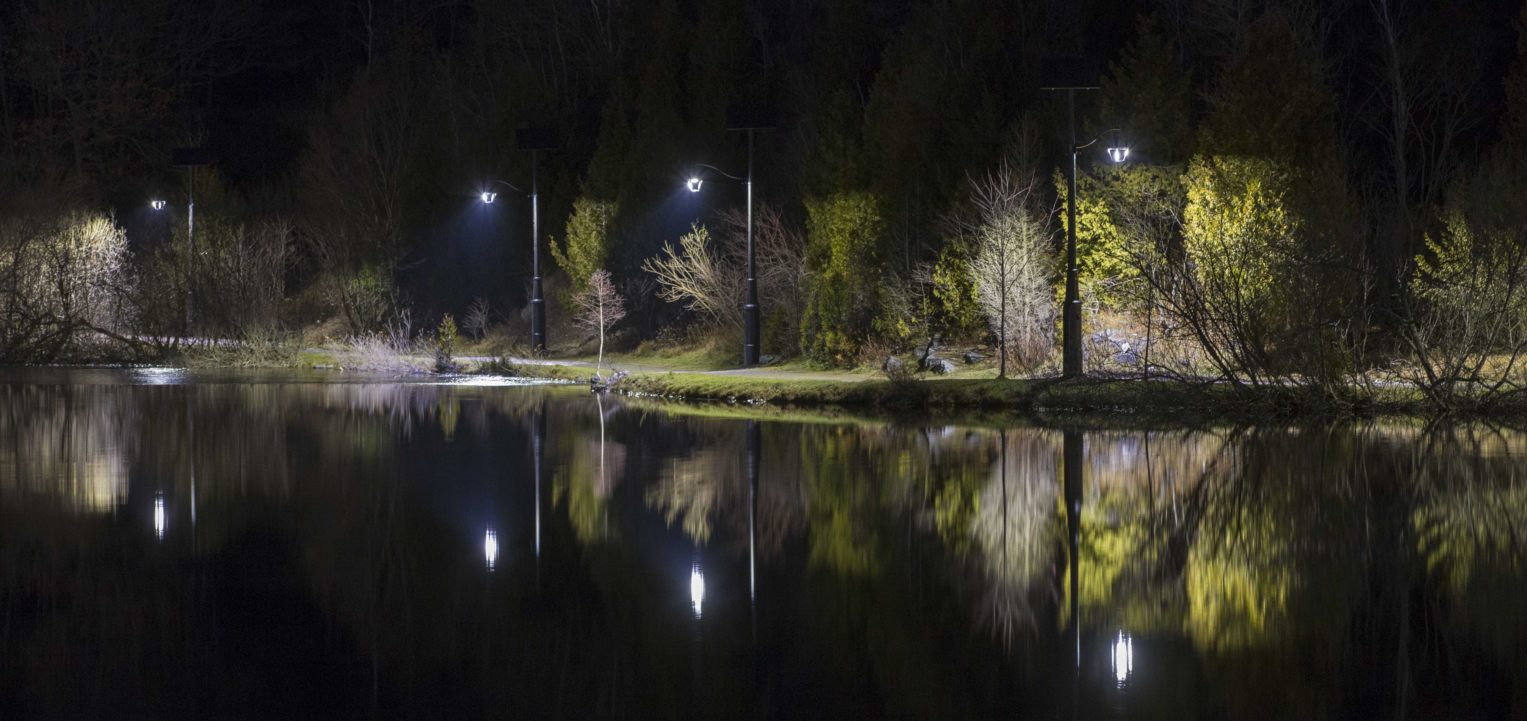 Clear Blue solar lighting at Lily Lake, Rockwood Park, Saint John