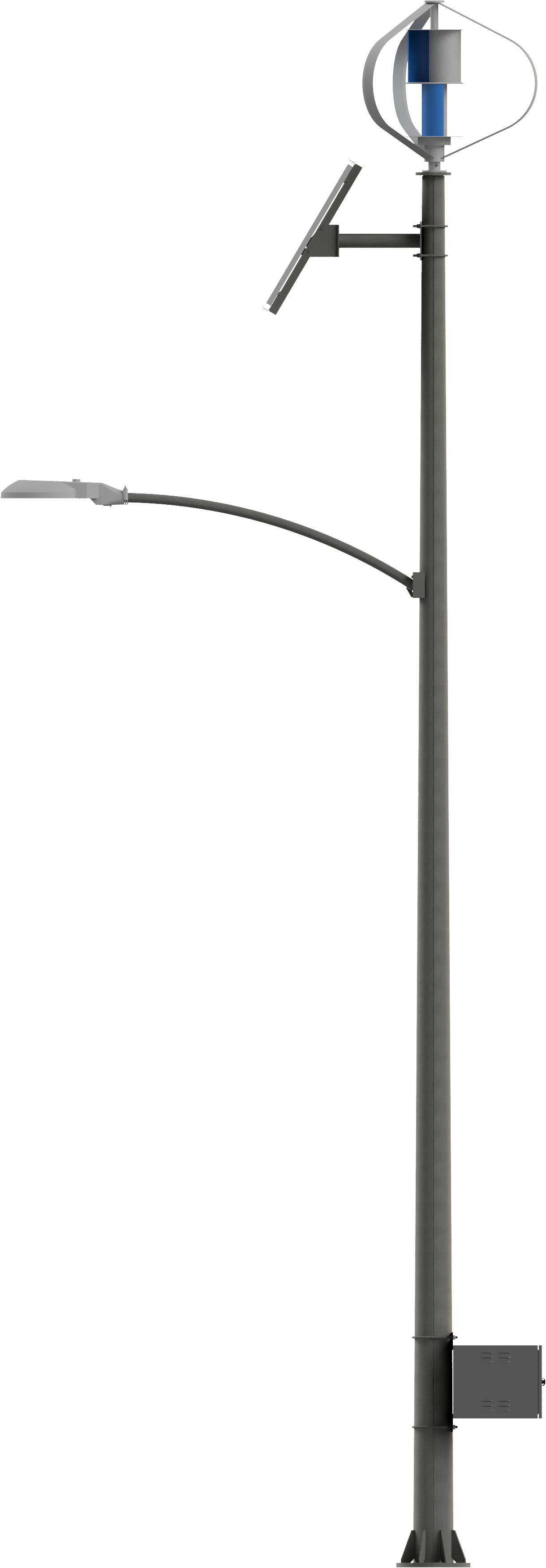 Vento hybrid solar and wind street light